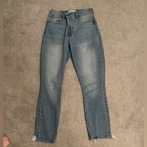 Abercrombie and Fitch “the skinny high rise” jean. Curve love